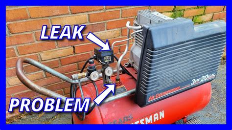 if the air compressor develops a leak|If the air compressor would develop a leak, what will keep the air。